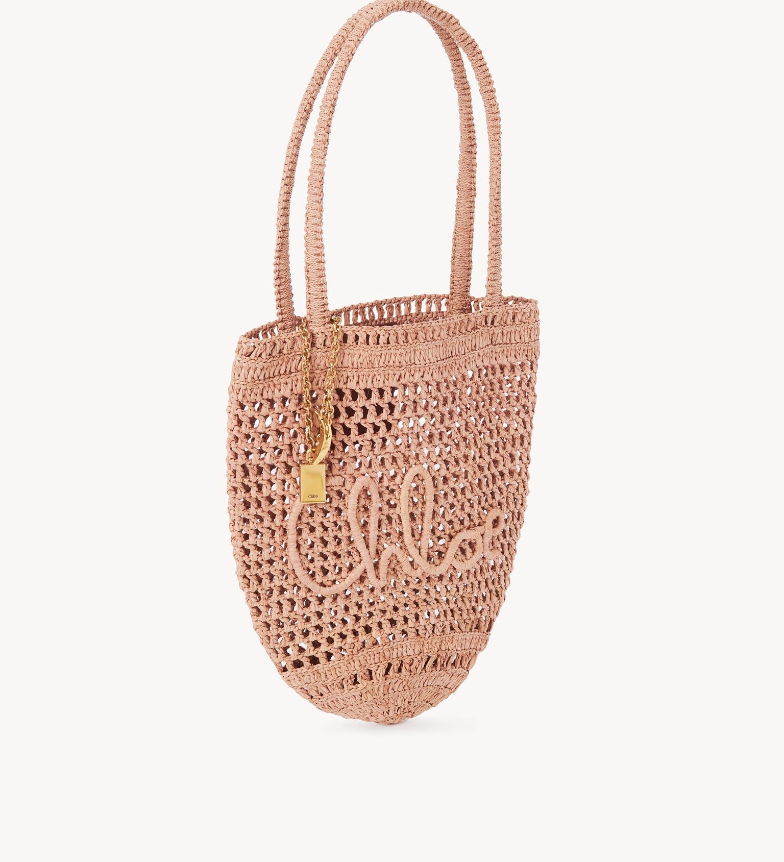 Chloé Chloé - Small Summer Banana tote bag in raffia