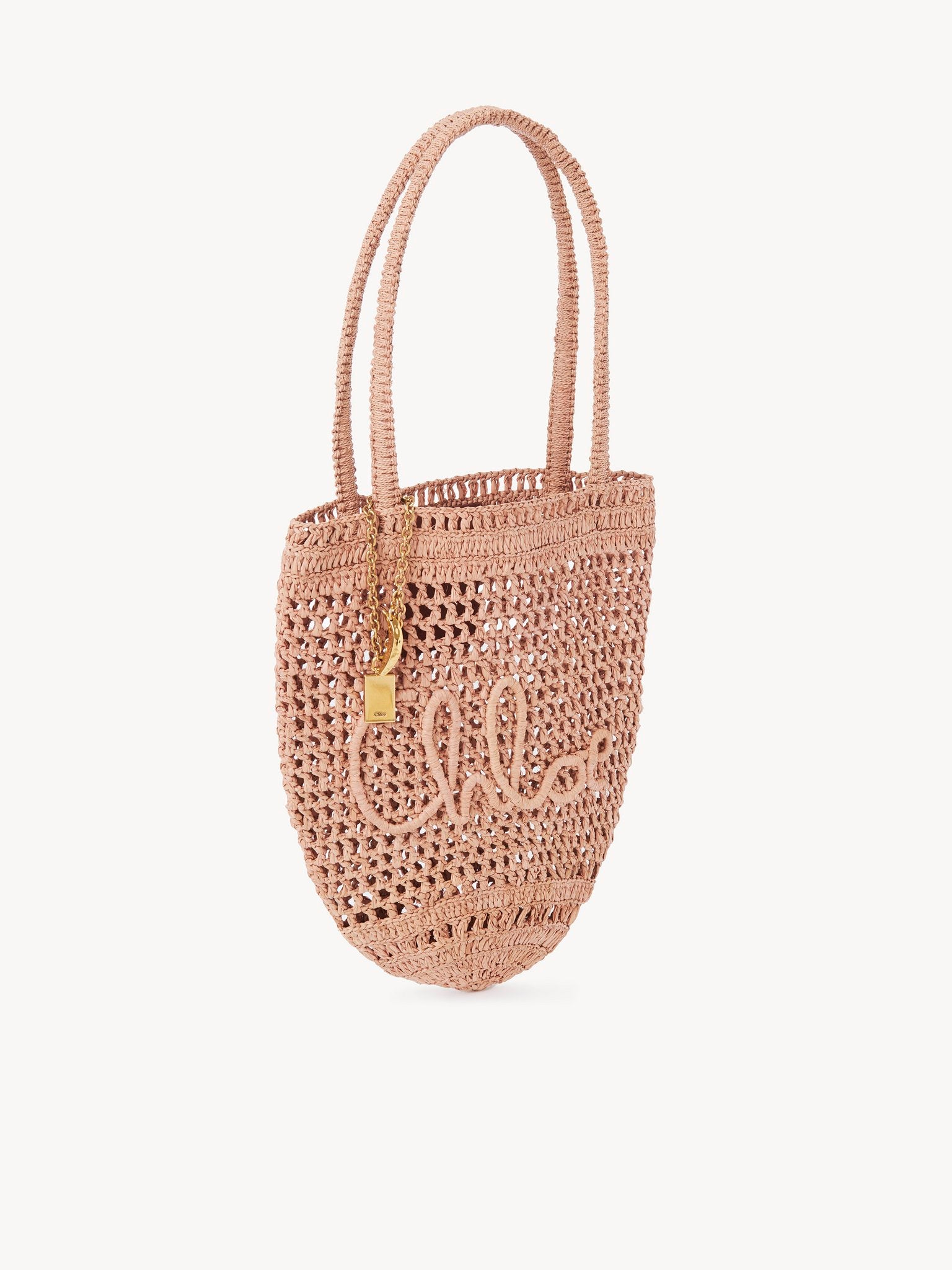 Chloé Chloé - Small Summer Banana tote bag in raffia