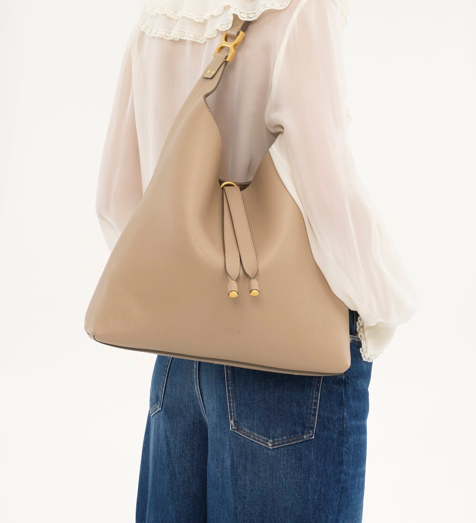 Chloé Chloé - Marcie hobo bag in grained leather