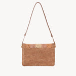 Chloé Chloé - Summer Banana flat pouch with strap in raffia