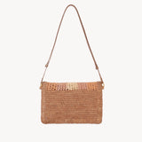 Chloé Chloé - Summer Banana flat pouch with strap in raffia