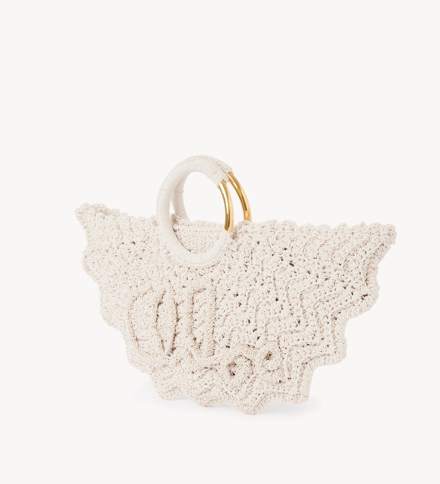 Chloé Chloé - Small Bracelet Paravent tote bag in crochet
