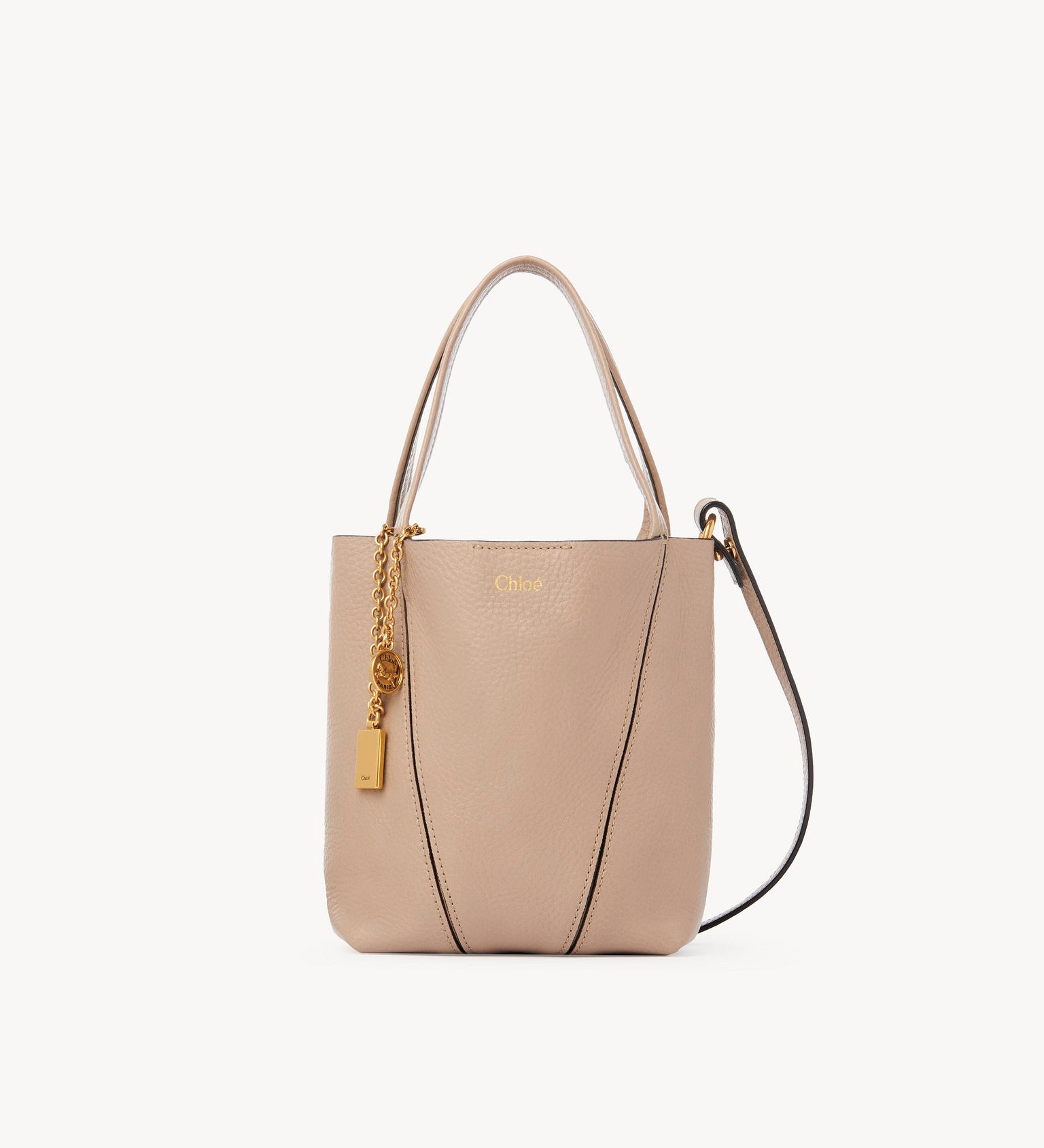 Chloé Chloé - Small Chloé Spin tote bag in grained leather