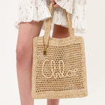 Chloé Chloé - Summer Banana tote bag in raffia