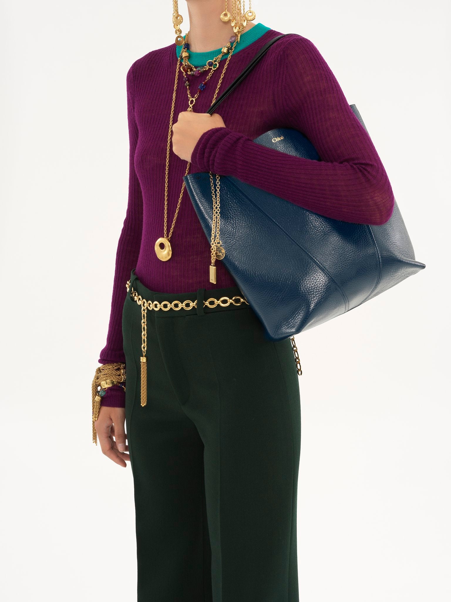 Chloé Chloé - Chloé Spin tote bag in grained leather