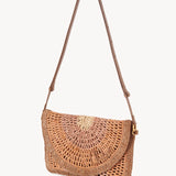 Chloé Chloé - Summer Banana flat pouch with strap in raffia