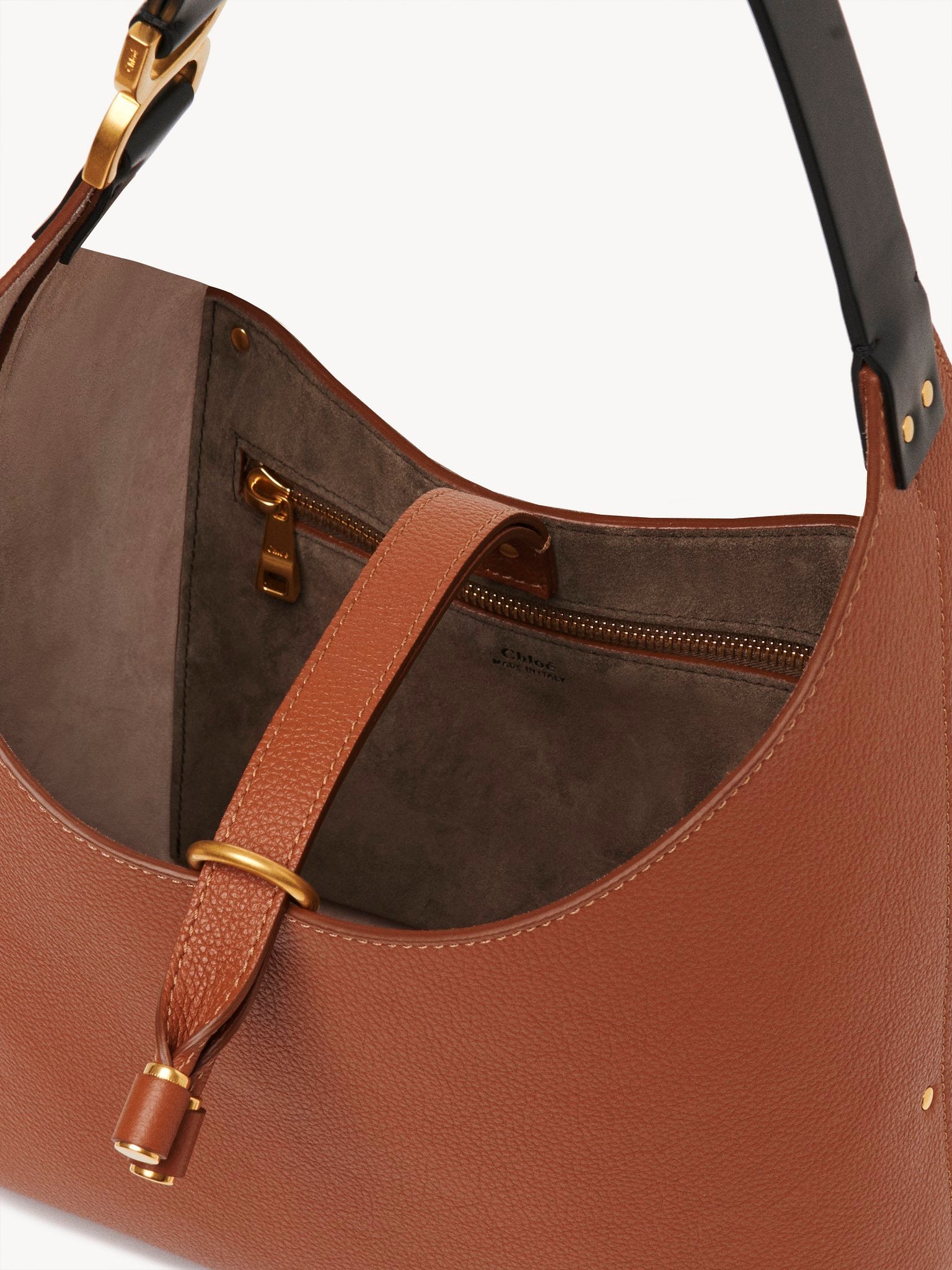 Chloé Chloé - Small Marcie hobo bag in grained leather