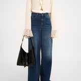Chloé Chloé - Small Marcie hobo bag in croco-effect leather