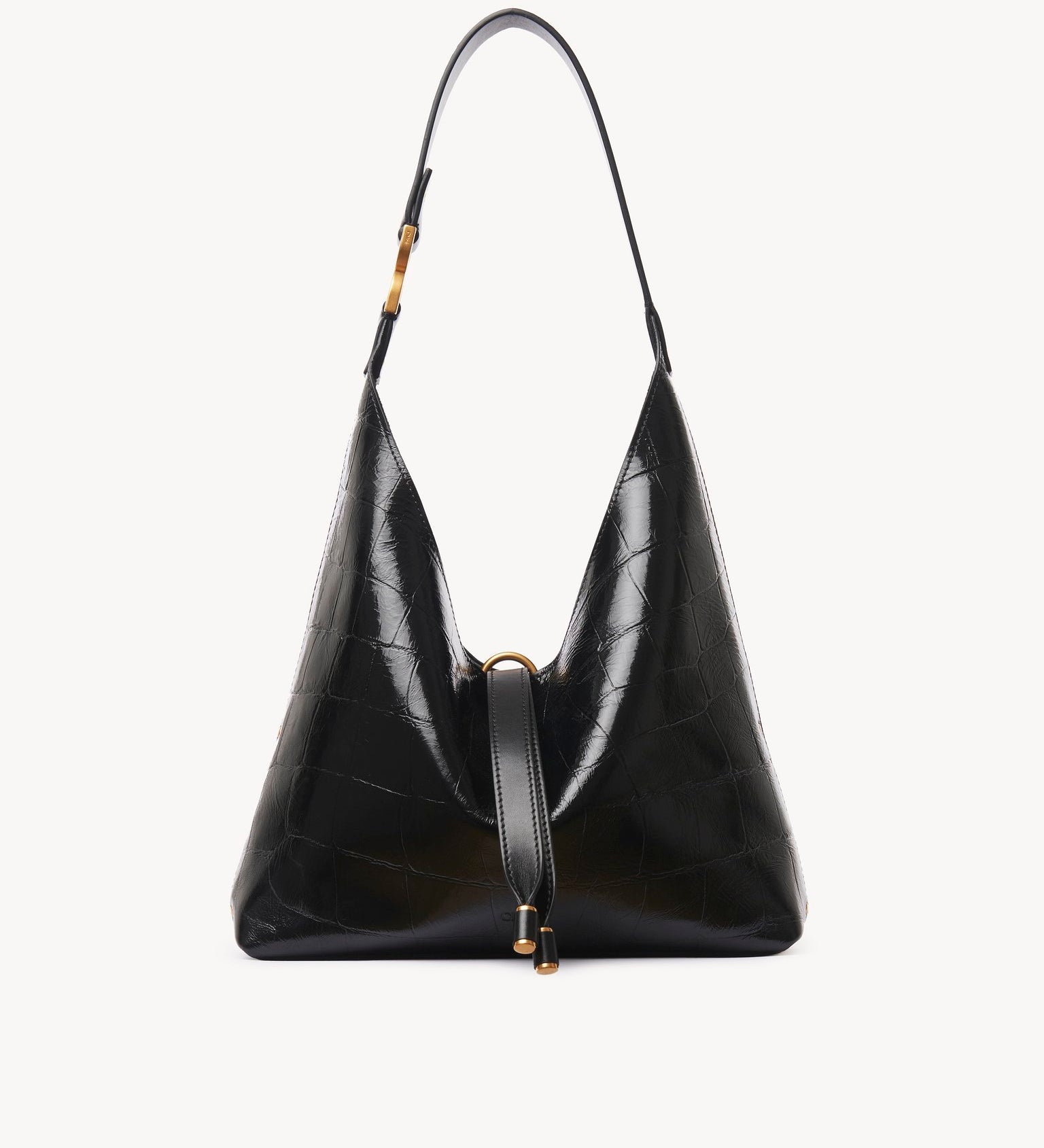 Chloé Chloé - Small Marcie hobo bag in croco-effect leather