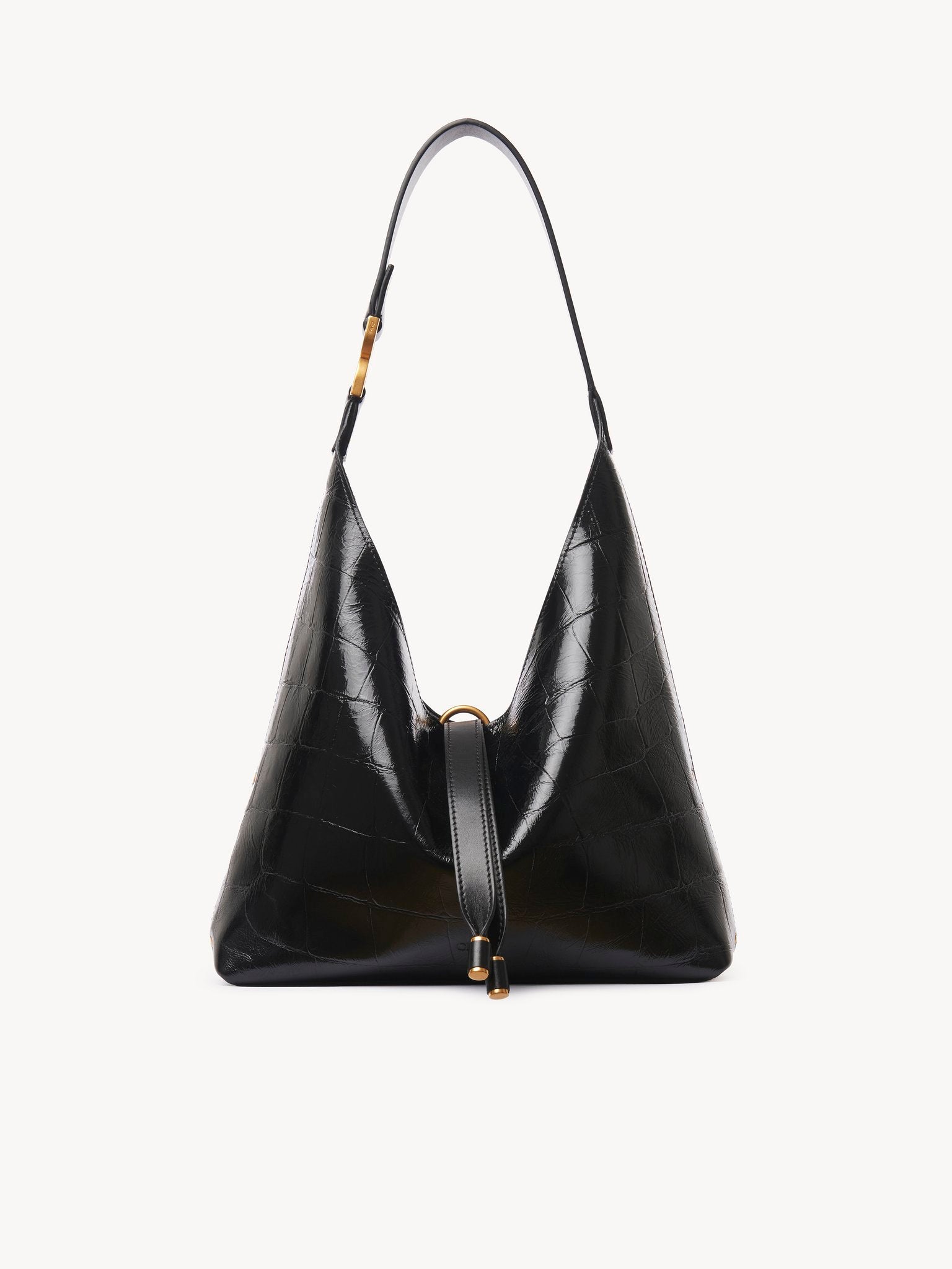 Chloé Chloé - Small Marcie hobo bag in croco-effect leather