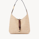 Chloé Chloé - Small Marcie hobo bag in raffia-effect fibres 