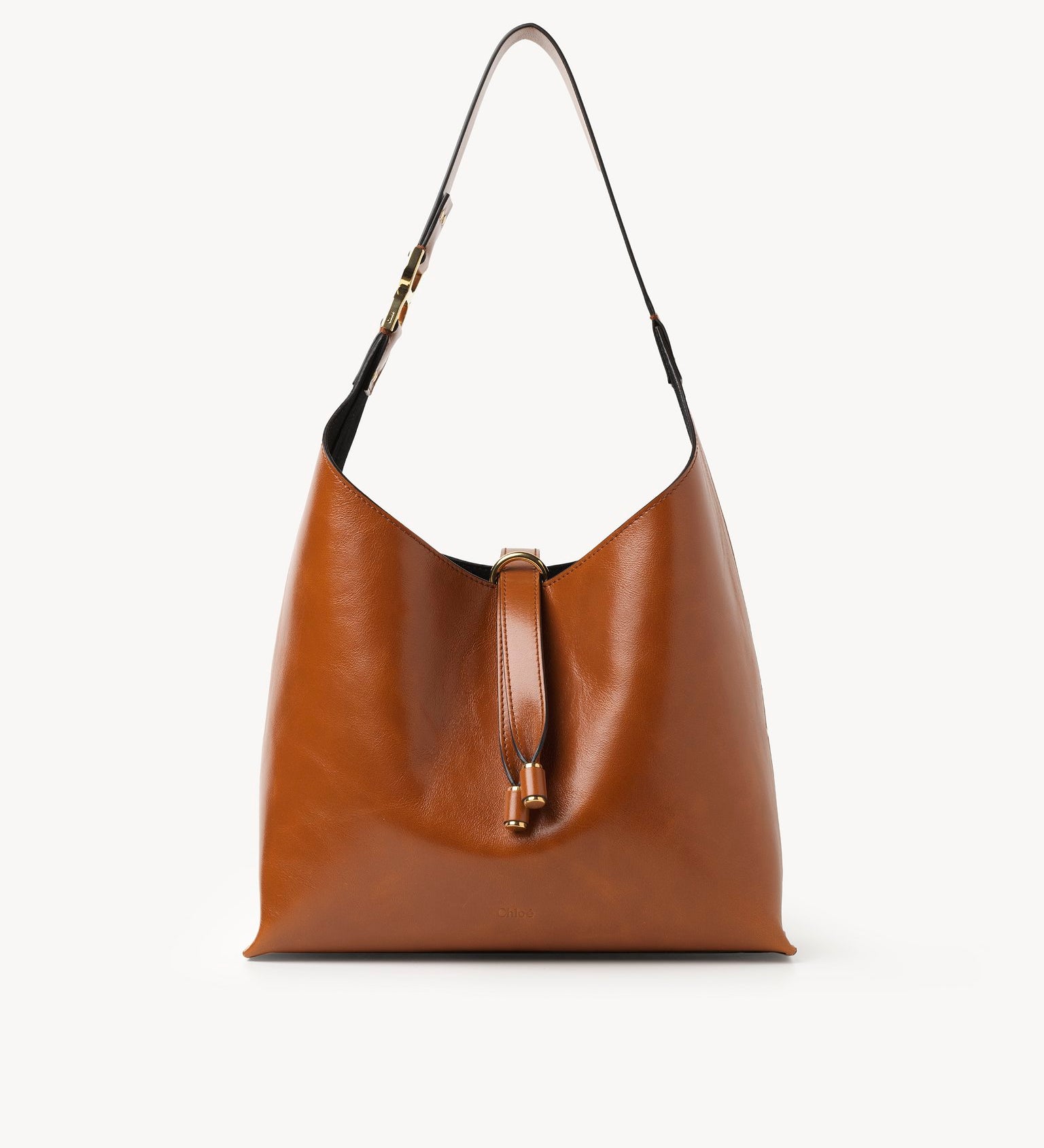 Chloé Chloé - Small Marcie hobo bag in shiny leather