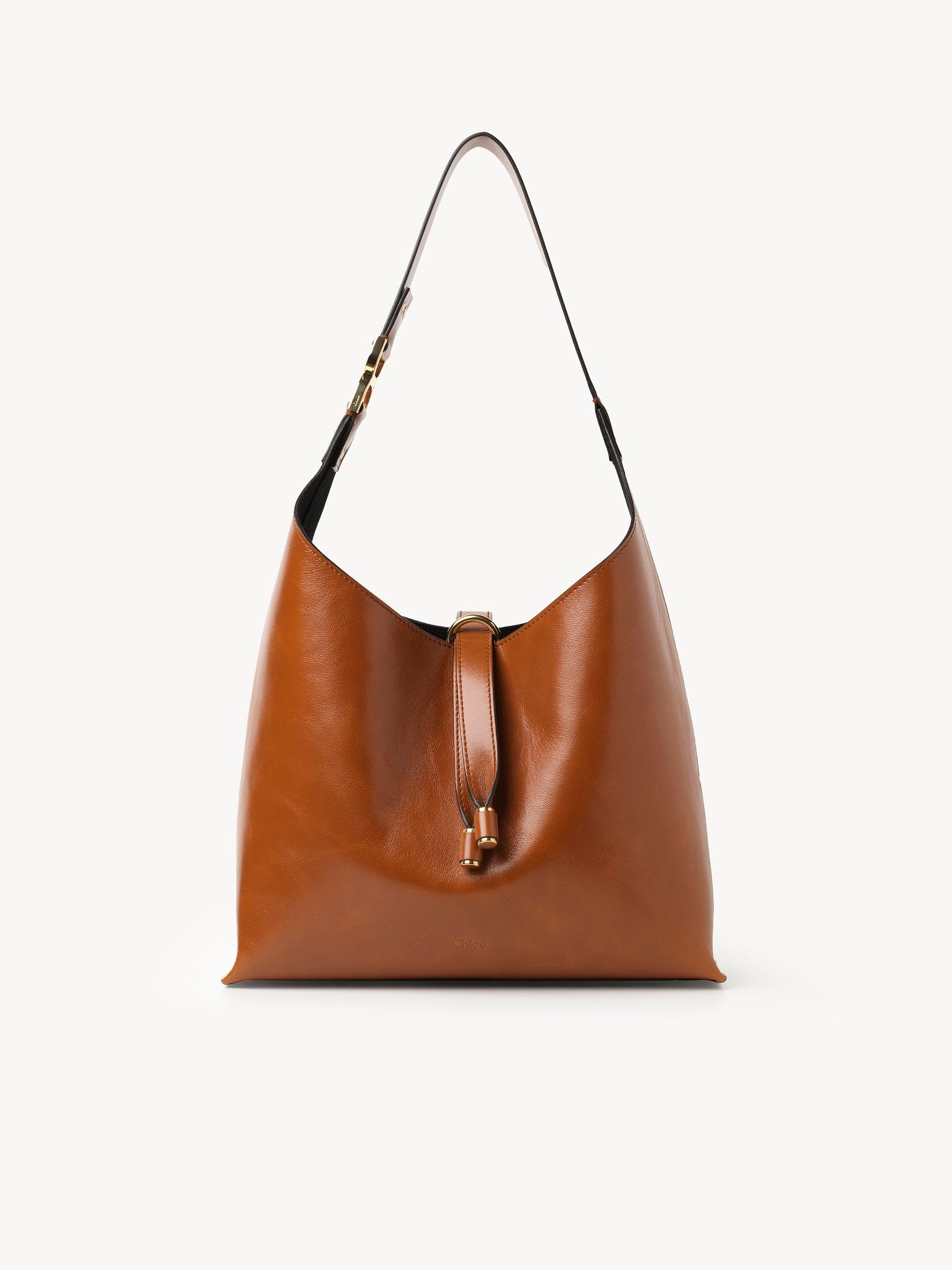 Chloé Chloé - Small Marcie hobo bag in shiny leather