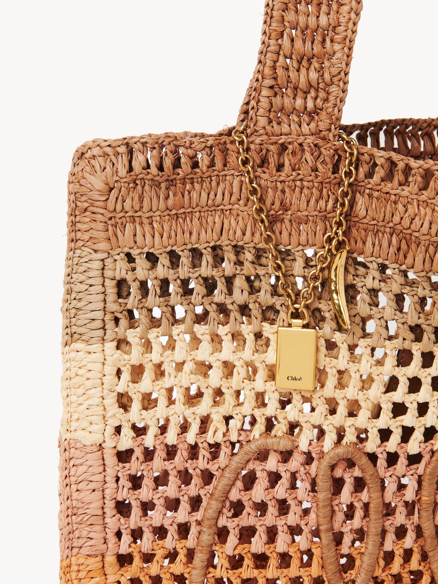 Chloé Chloé - Summer Banana tote bag in raffia