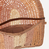 Chloé Chloé - Summer Banana flat pouch with strap in raffia