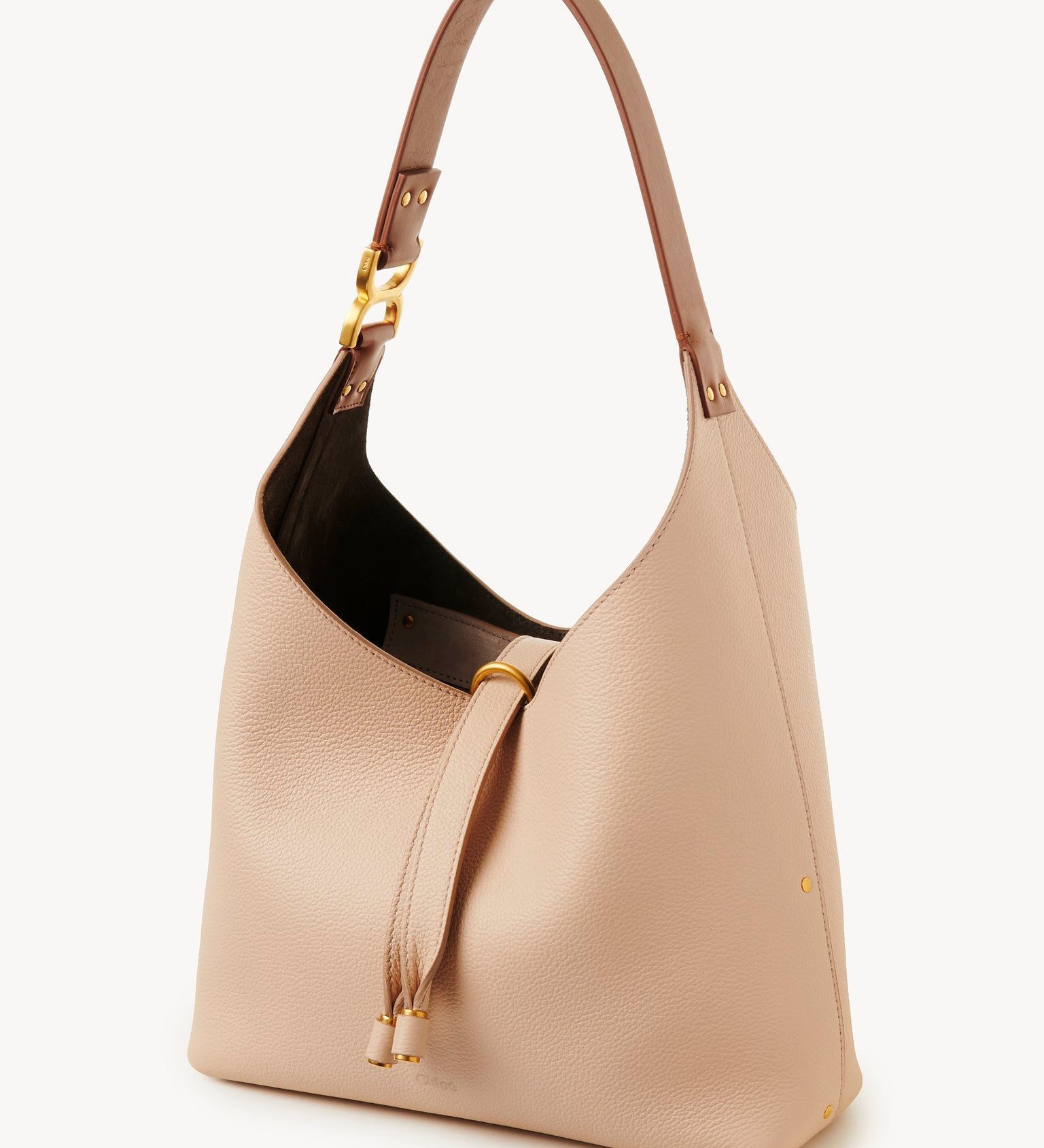 Chloé Chloé - Small Marcie hobo bag in grained leather
