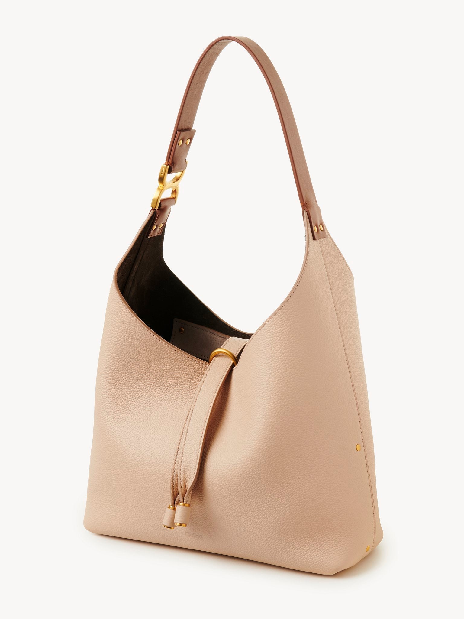 Chloé Chloé - Small Marcie hobo bag in grained leather