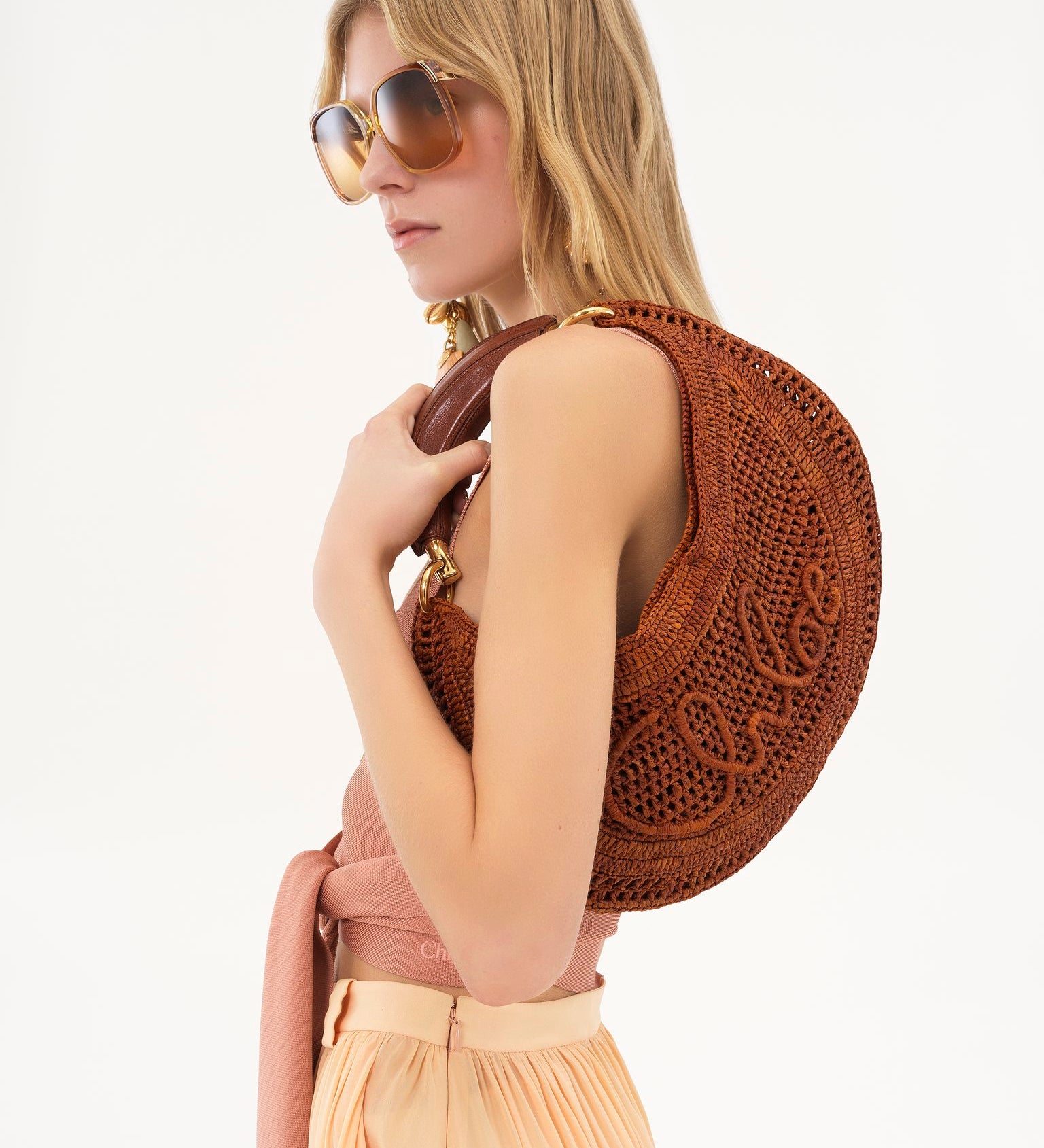 Chloé Chloé - Summer Banana hobo bag in raffia