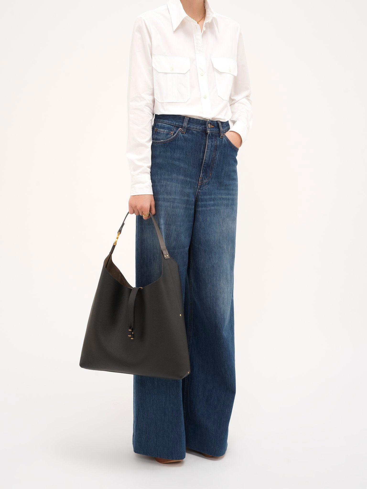Chloé Chloé - Marcie hobo bag in grained leather