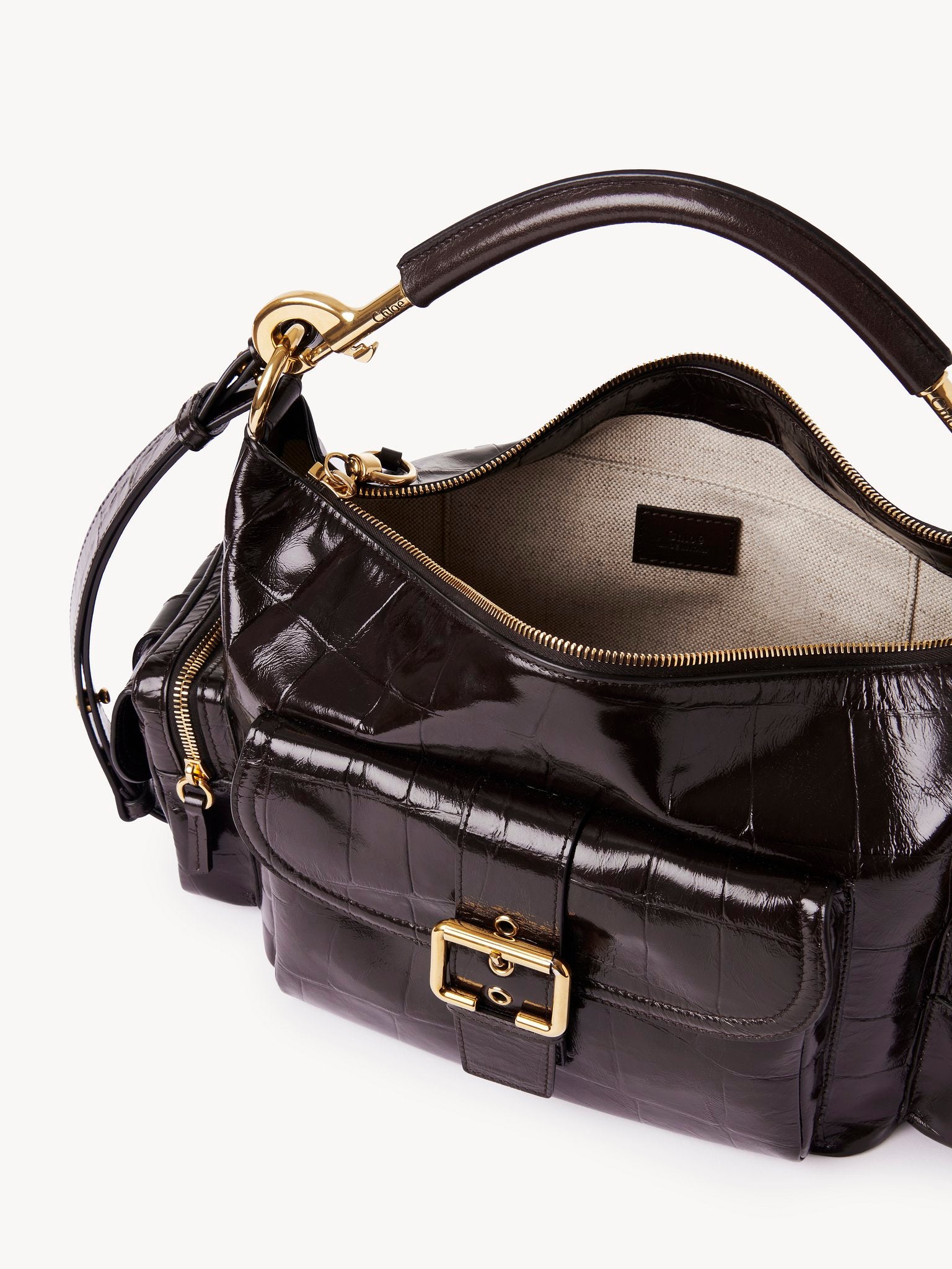 Chloé Chloé - Camera bag in croco-effect leather