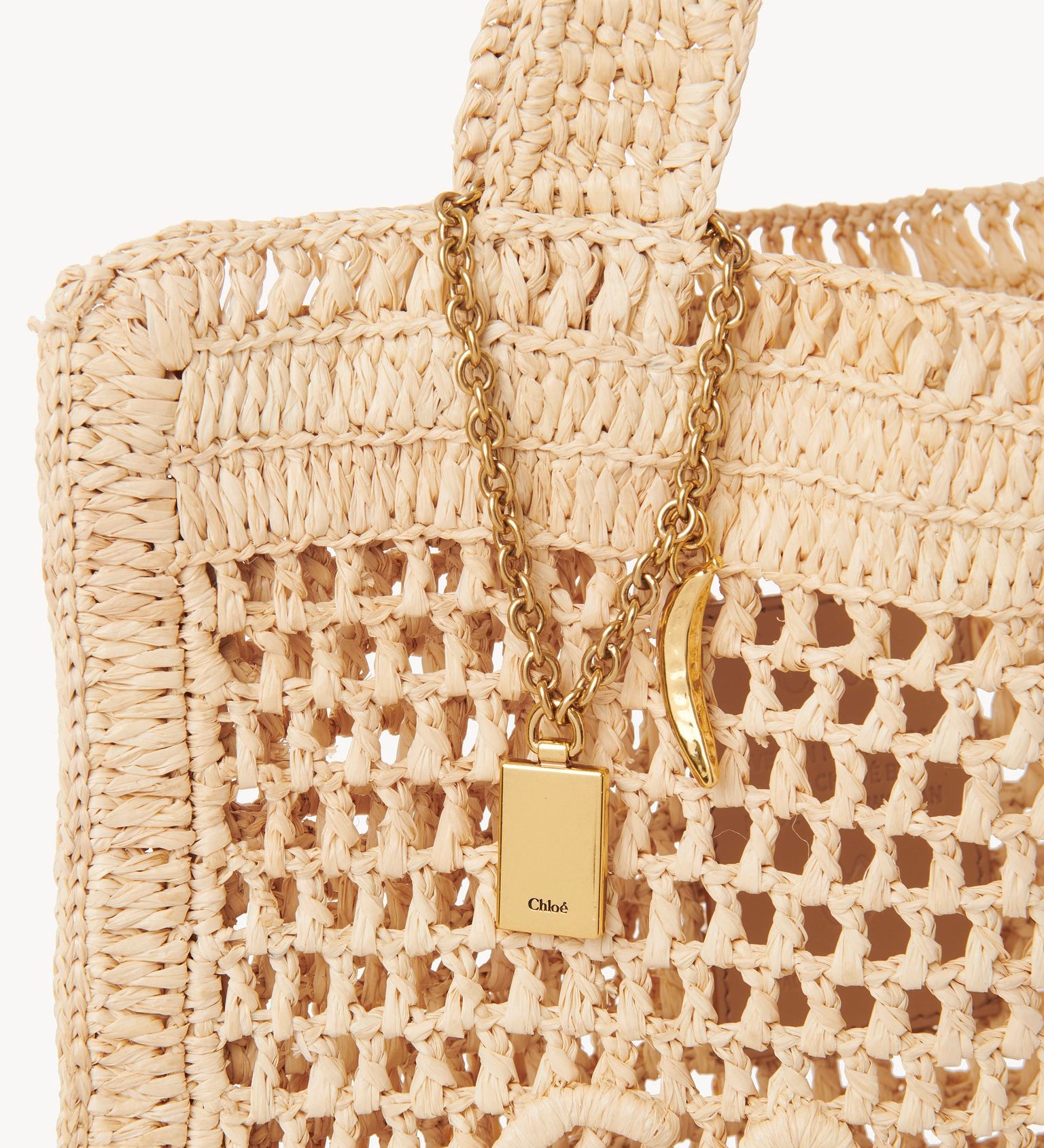 Chloé Chloé - Summer Banana tote bag in raffia