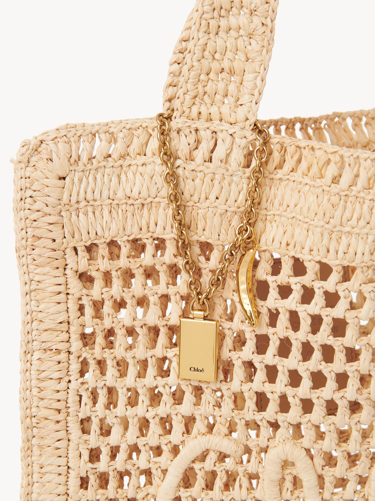 Chloé Chloé - Summer Banana tote bag in raffia