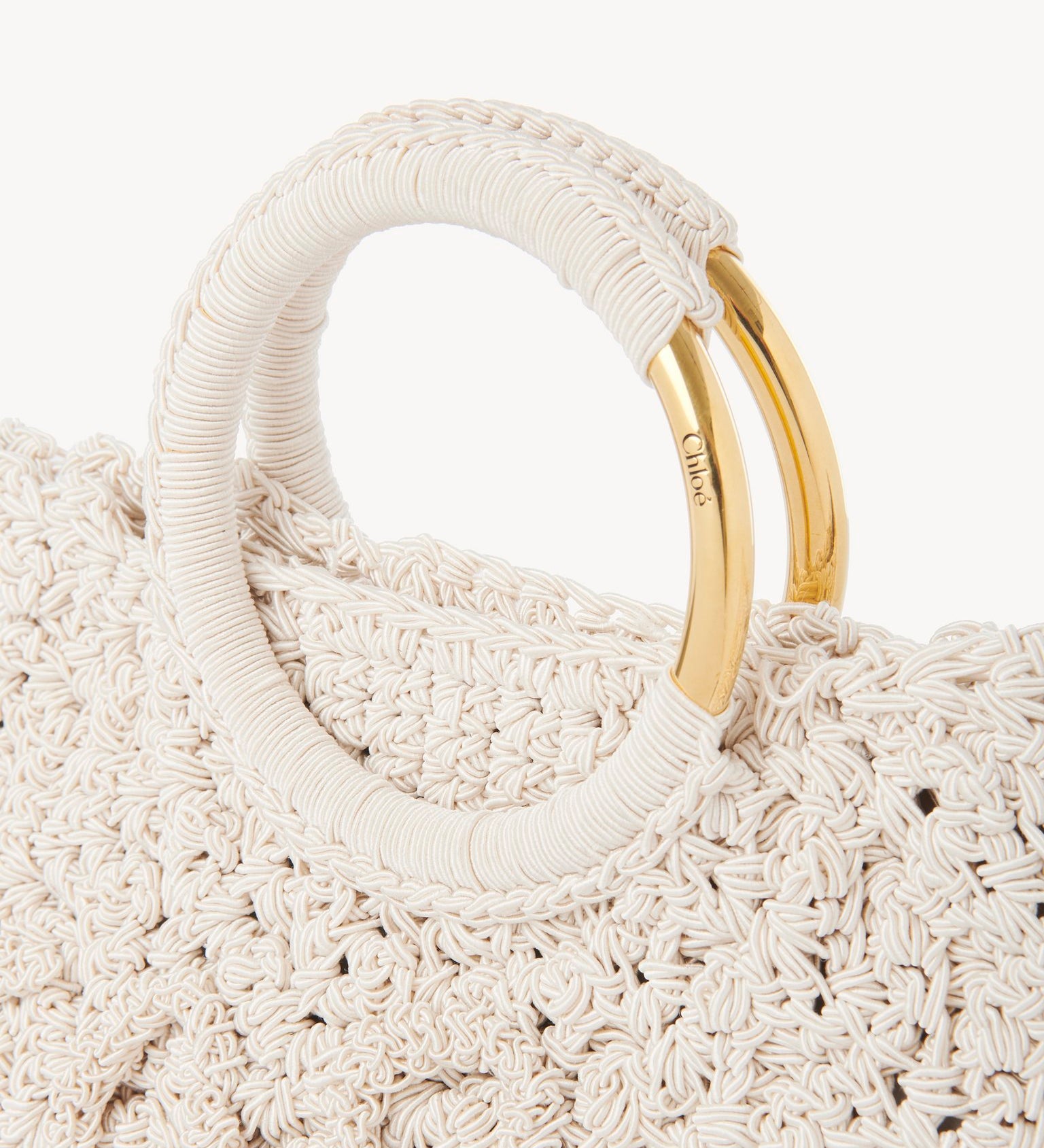 Chloé Chloé - Small Bracelet Paravent tote bag in crochet