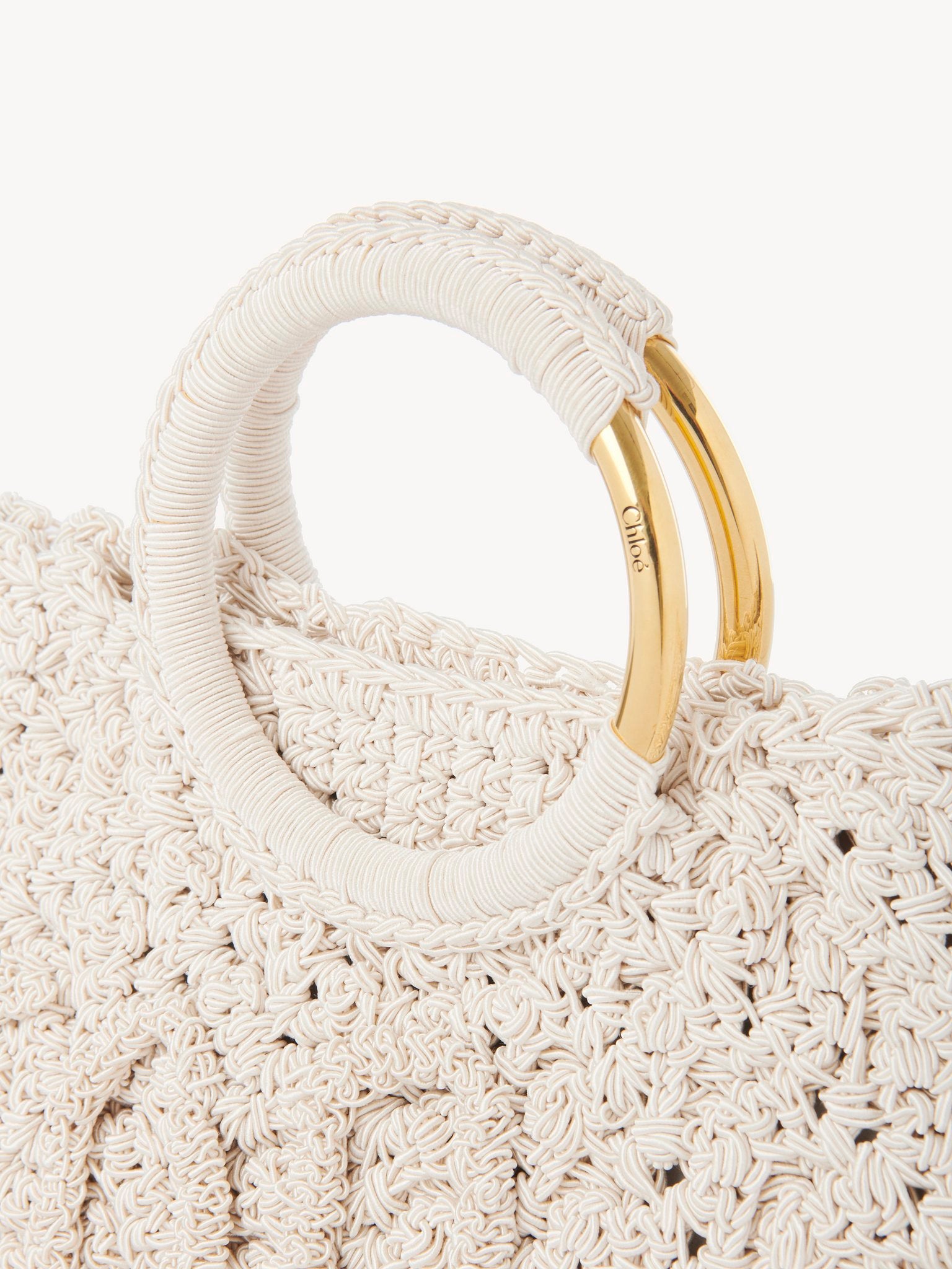 Chloé Chloé - Small Bracelet Paravent tote bag in crochet