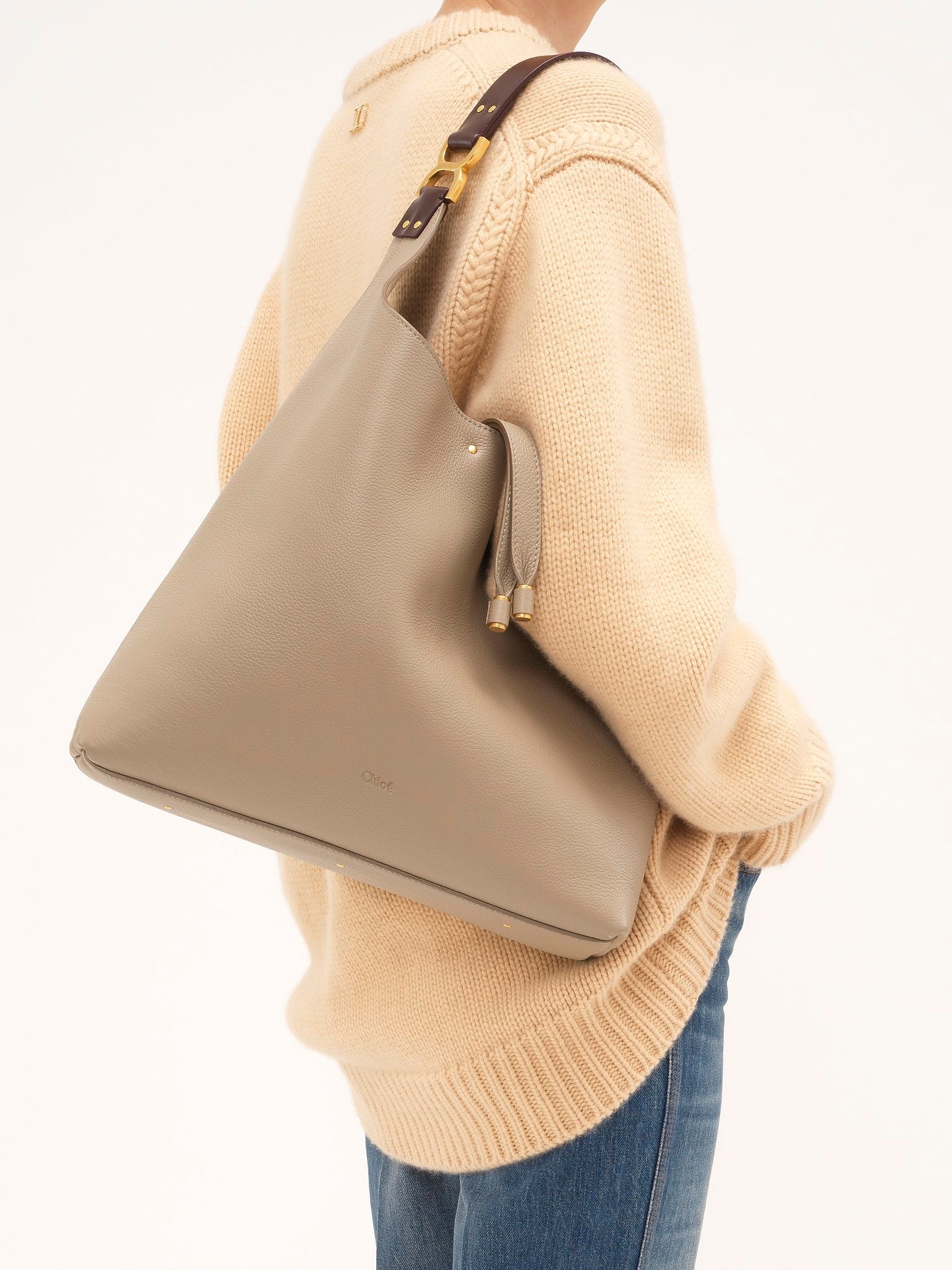 Chloé Chloé - Marcie hobo bag in grained leather