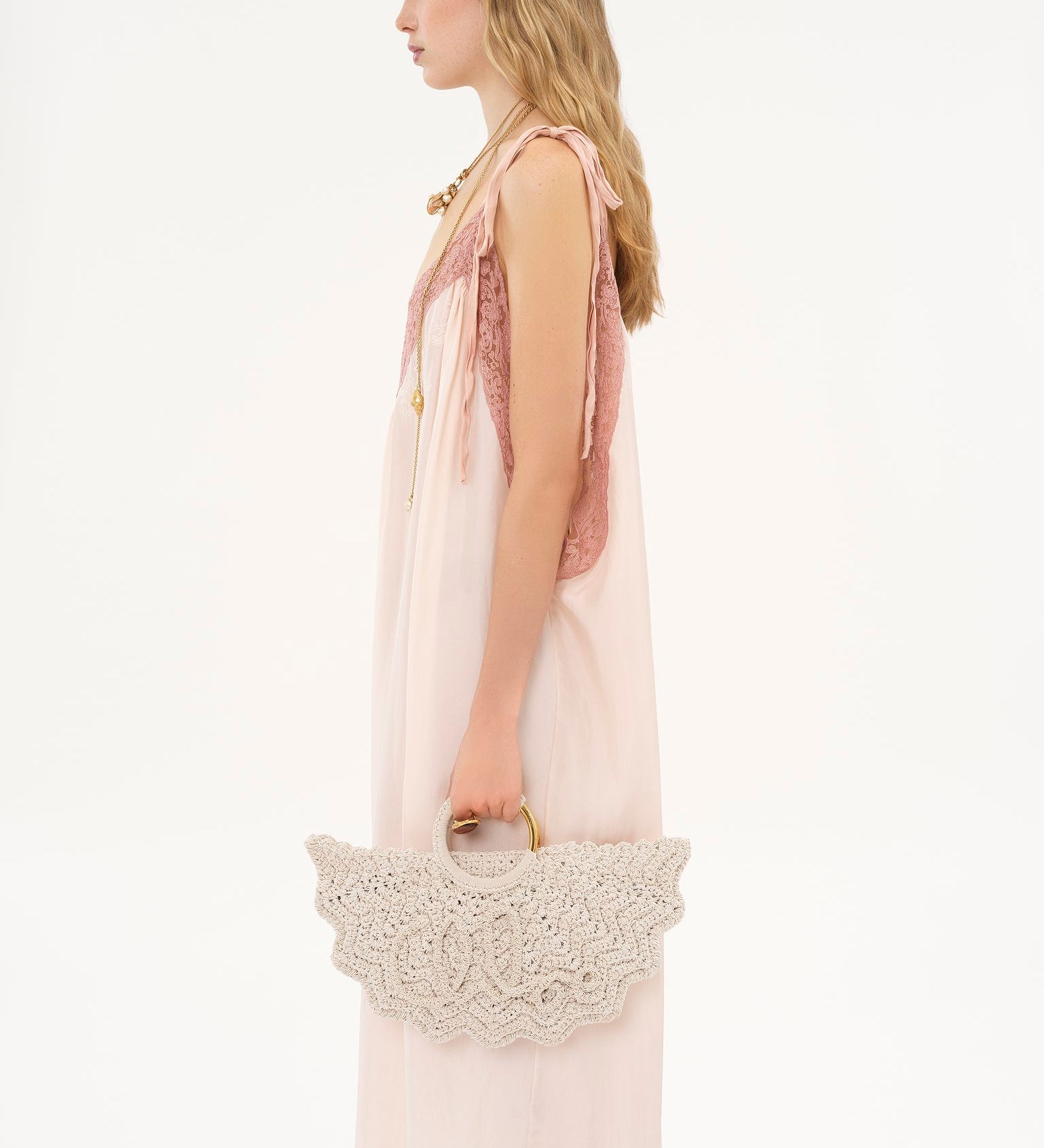 Chloé Chloé - Small Bracelet Paravent tote bag in crochet
