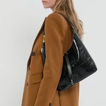 Chloé Chloé - Small Marcie hobo bag in croco-effect leather