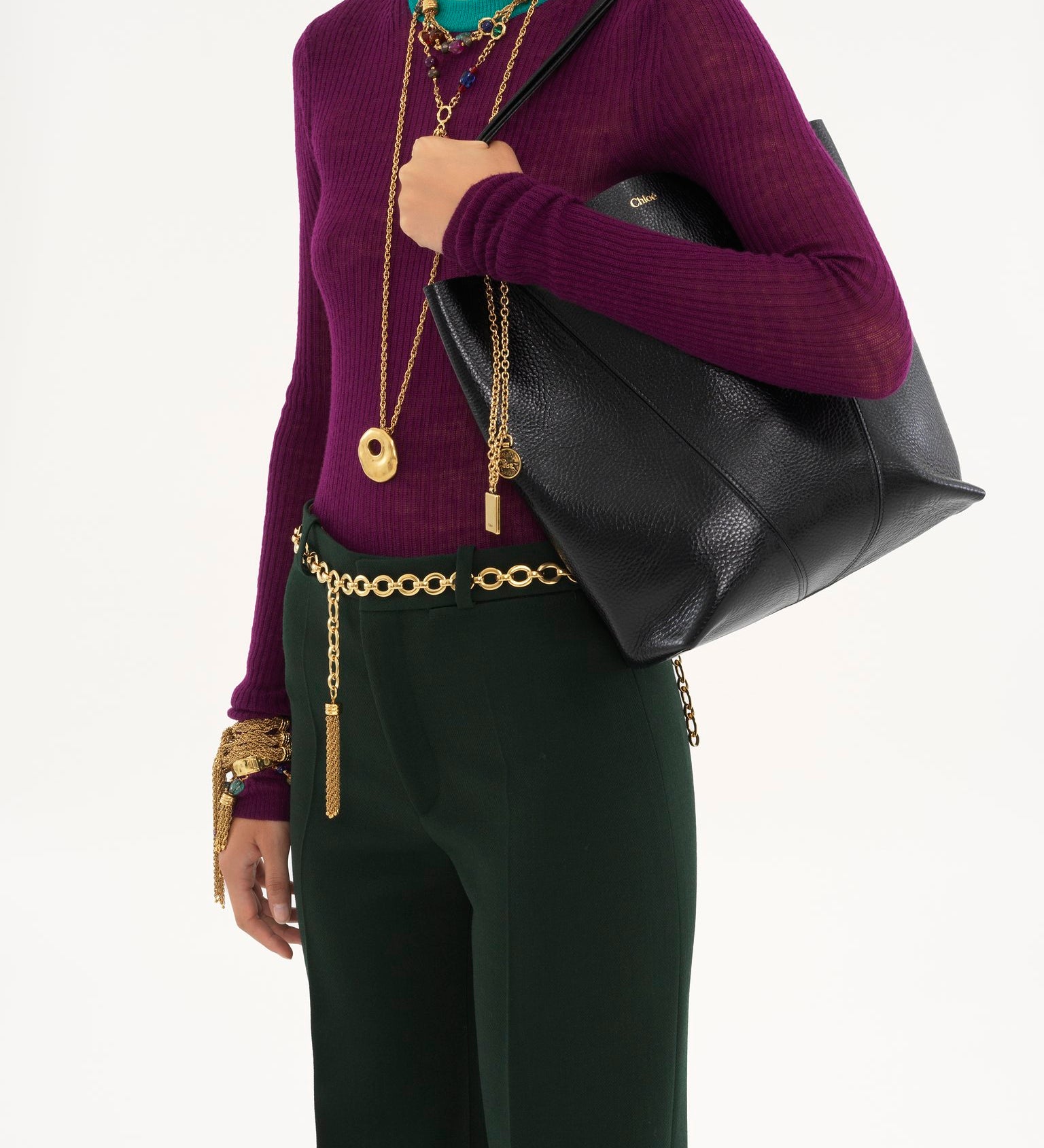 Chloé Chloé - Chloé Spin tote bag in grained leather