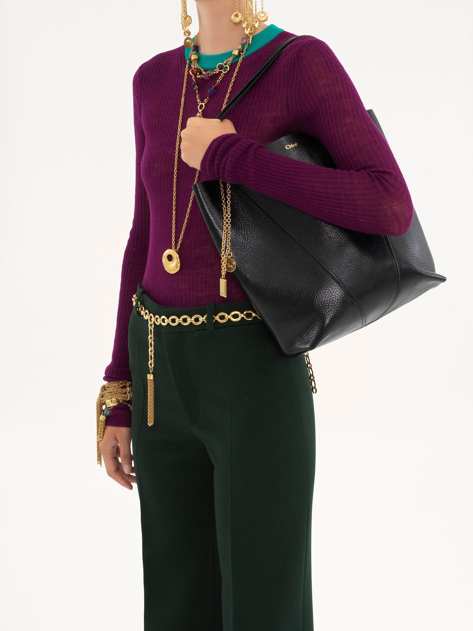 Chloé Chloé - Chloé Spin tote bag in grained leather