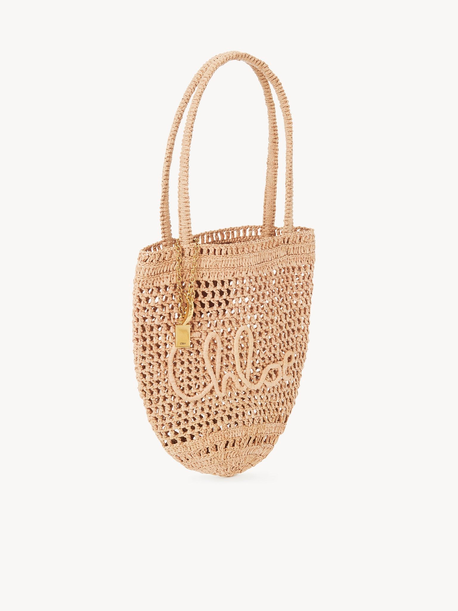 Chloé Chloé - Small Summer Banana tote bag in raffia