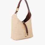 Chloé Chloé - Small Marcie hobo bag in raffia-effect fibres 