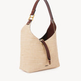 Chloé Chloé - Small Marcie hobo bag in raffia-effect fibres 