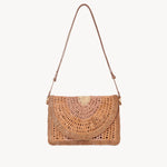 Chloé Chloé - Summer Banana flat pouch with strap in raffia