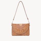 Chloé Chloé - Summer Banana flat pouch with strap in raffia
