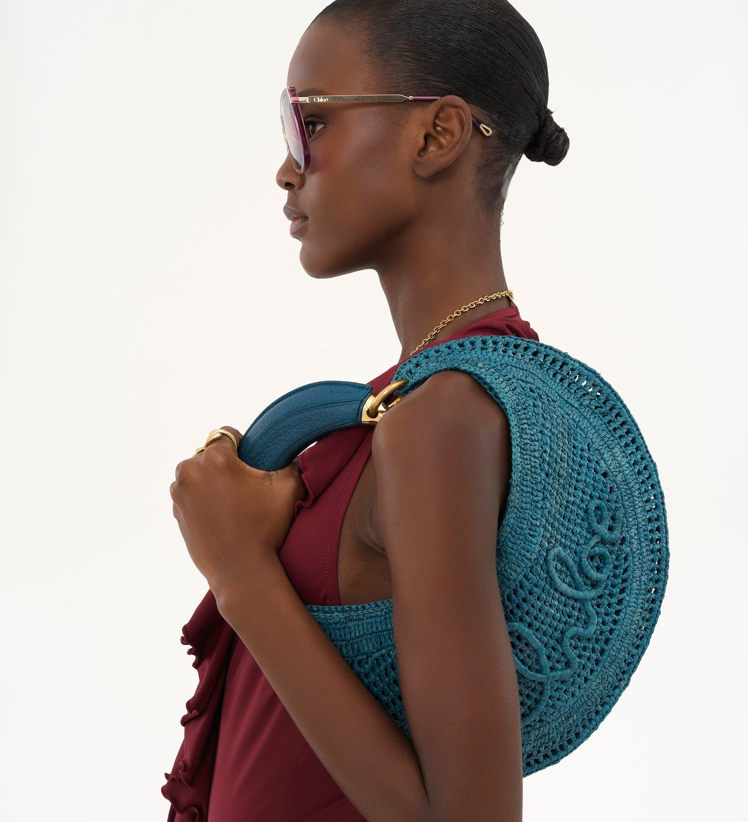 Chloé Chloé - Summer Banana hobo bag in raffia