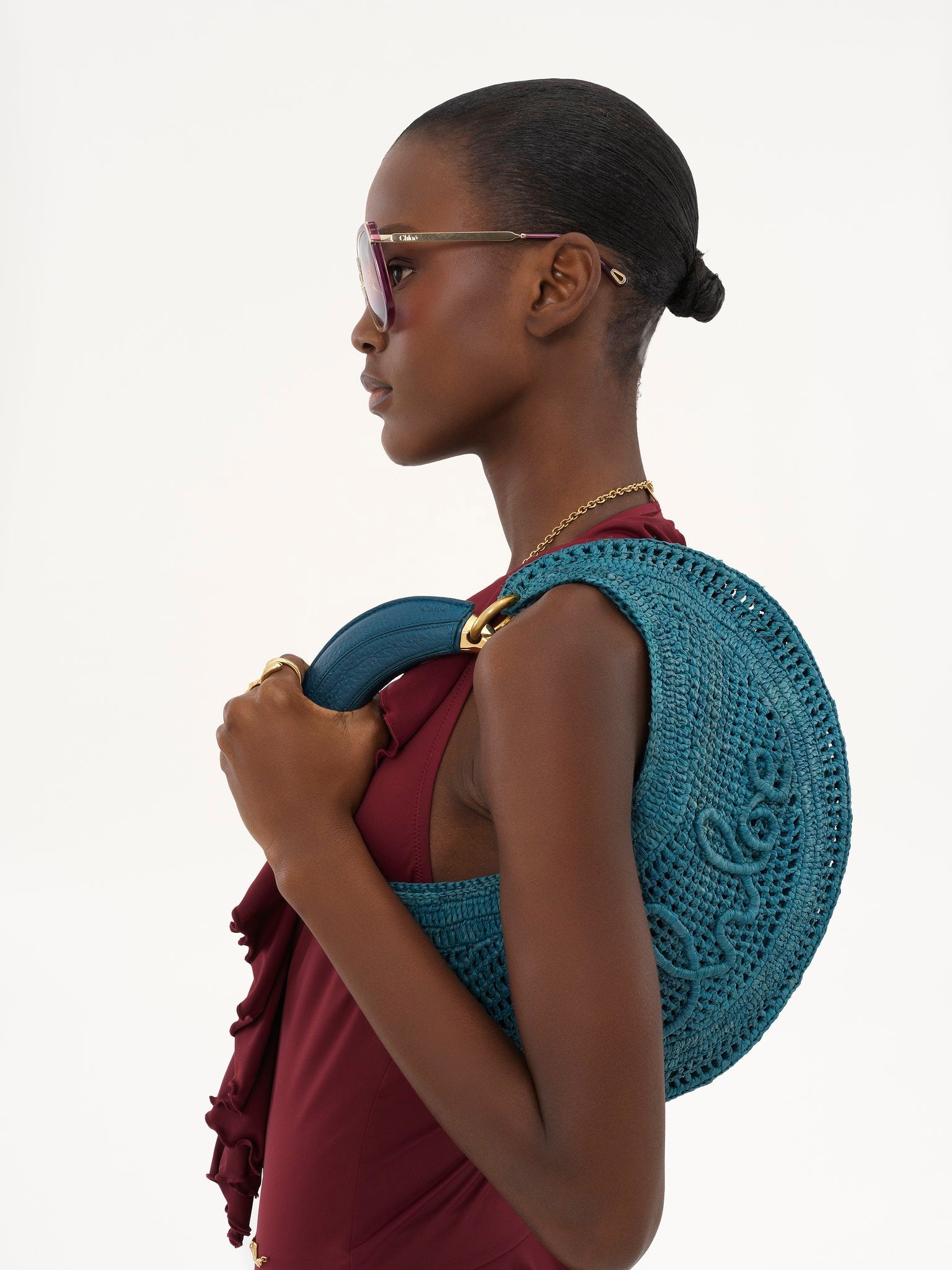 Chloé Chloé - Summer Banana hobo bag in raffia