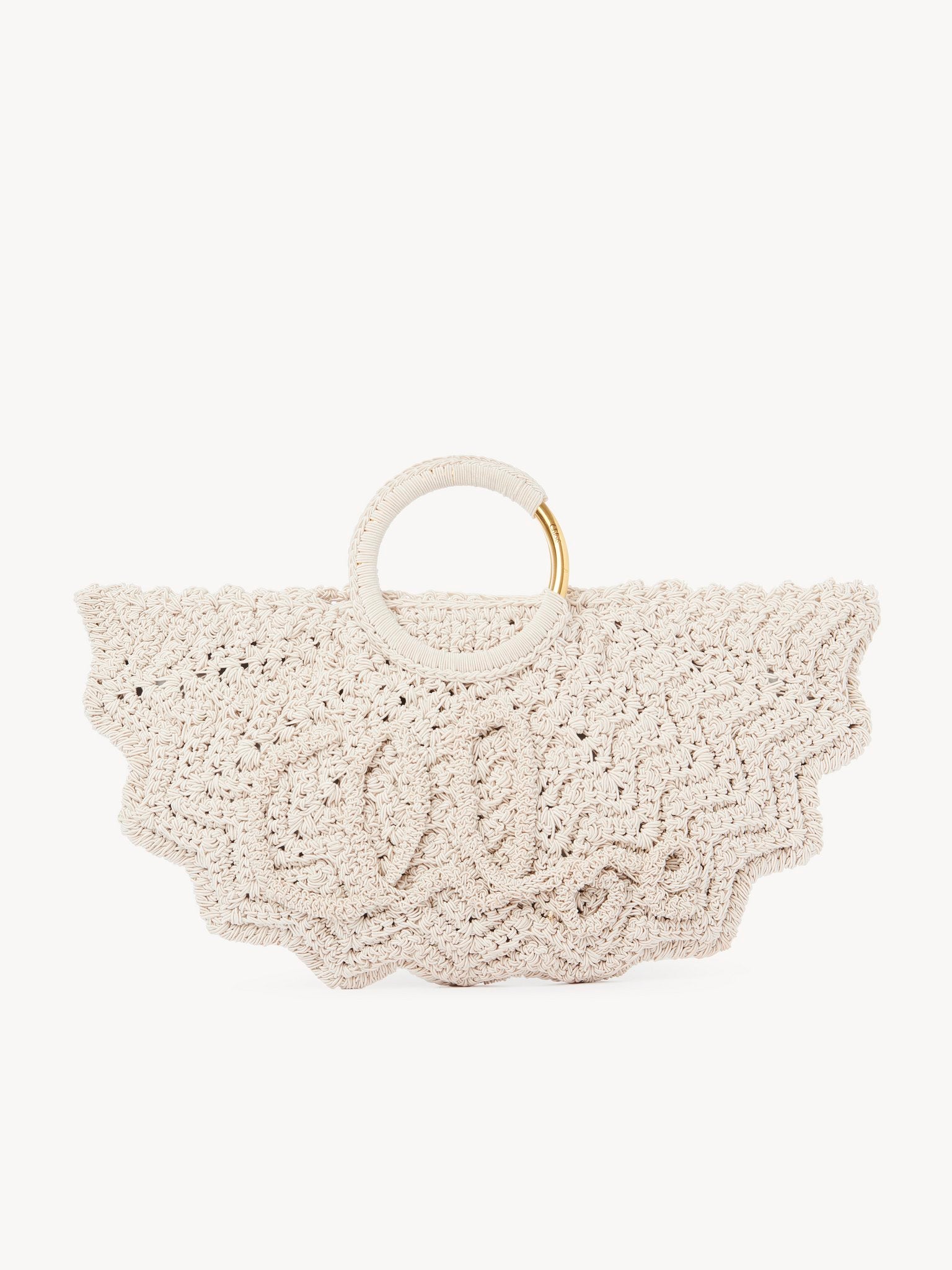Chloé Chloé - Small Bracelet Paravent tote bag in crochet