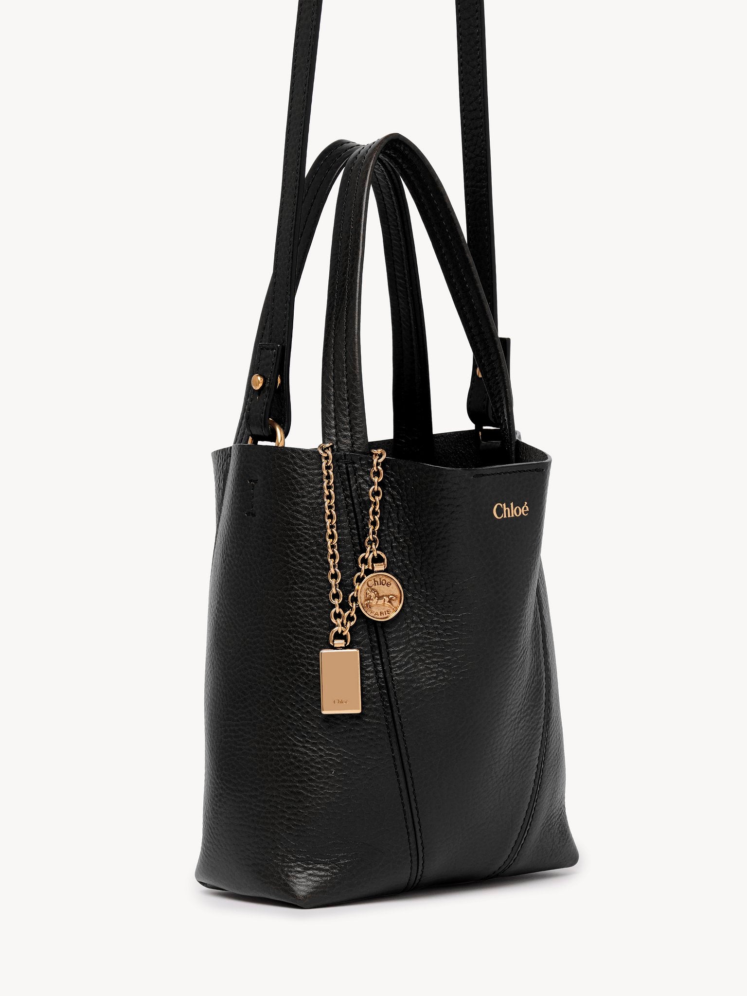 Chloé Chloé - Small Chloé Spin tote bag in grained leather