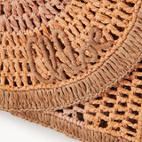 Chloé Chloé - Summer Banana flat pouch with strap in raffia