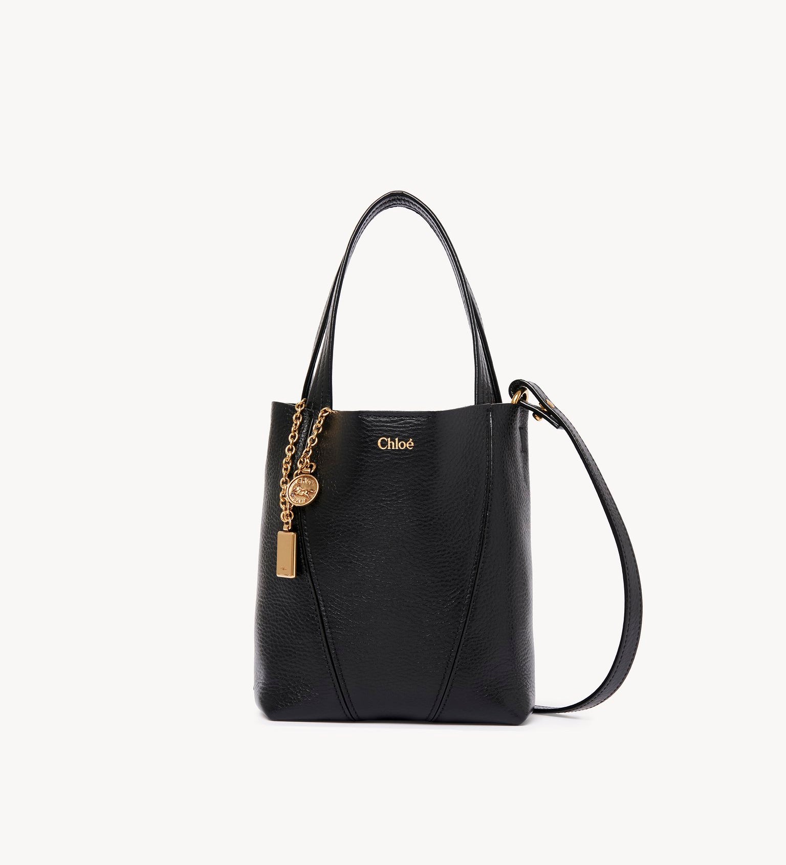 Chloé Chloé - Small Chloé Spin tote bag in grained leather