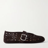 ALAÏA Ballet Flat in Brown