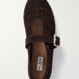 ALAÏA Ballet Flat in Brown