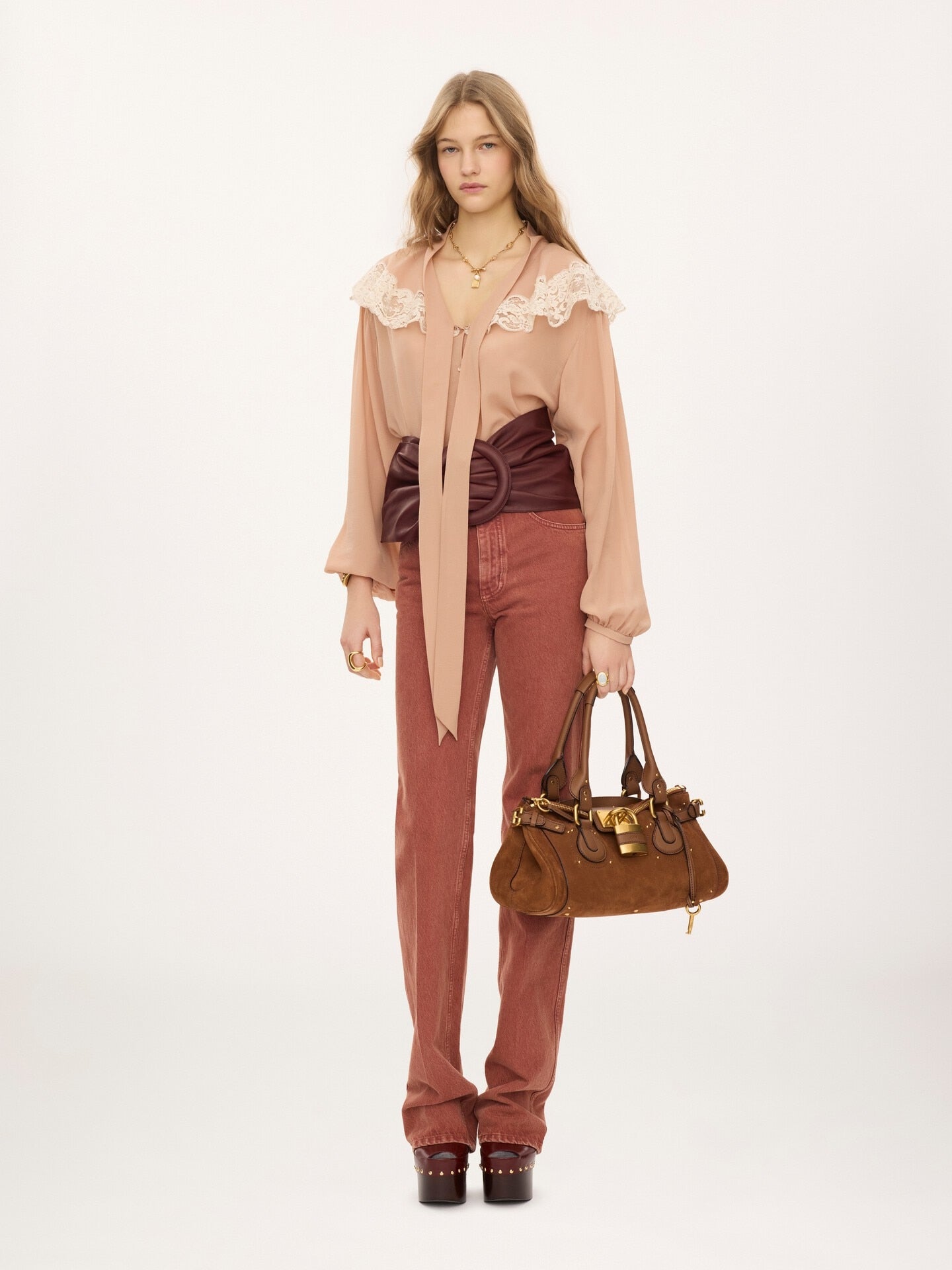 Paddington bag in suede leather
