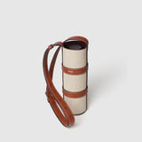 Métier - Water Bottle Holder Natural Linen with Cognac