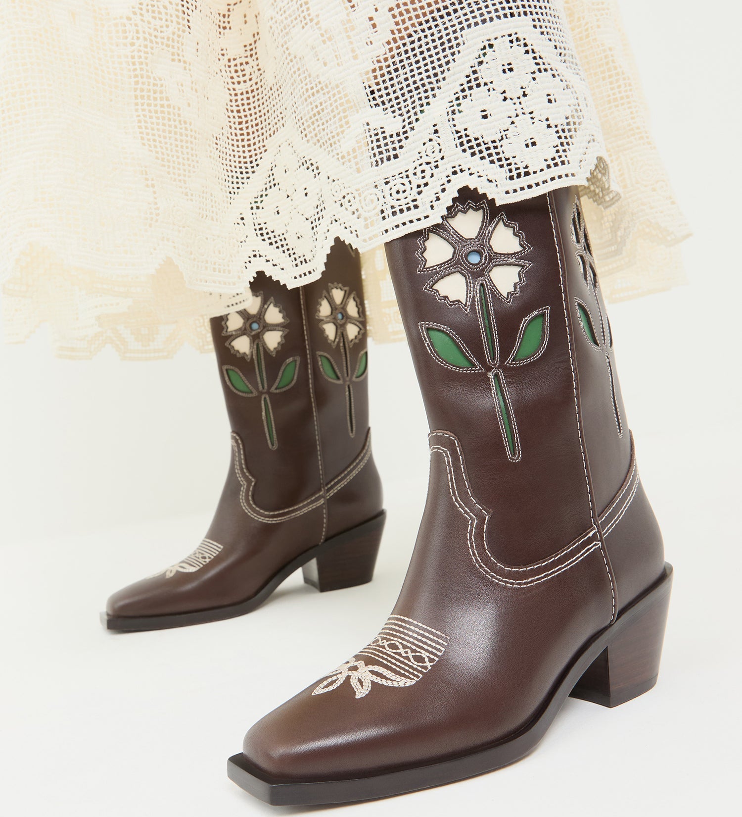 Loeffler Randall - Wilder Brown Leather Tulip Boot