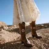 Loeffler Randall - Wilder Brown Leather Tulip Boot